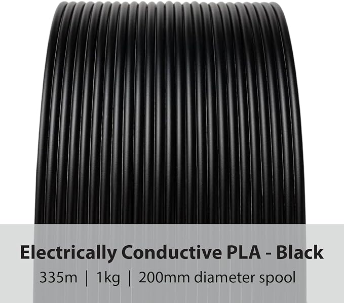 Protopasta Electrically Conductive Composite Black PLA 3D Printer Filament for Electrically Conductive 3D Prints | Easy Printing with Low Warp | 1.75mm Filament | 1kg with Recyclable Cardboard Spool
