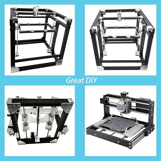 4080 T Slot Aluminum Extrusion for 3D Printer Parts and CNC DIY Black 1000mmX2