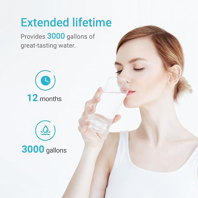 [WITH CHIP] AQUA CREST WF283-R Replacement for Elkay® 51300C, Compatible with Elkay® ezH20® and Halsey Taylor® Bottle Filling Stations, NSF/ANSI 42, Reduces Chlorine, Bad Taste & Odor