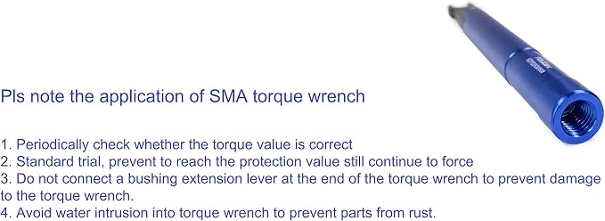 TOJOIN 2 pcs SMA Torque Wrench for RF Connector 8 in·lbs (0.9 N·m) Opening 8mm (5/16") for SMA 3.5mm/2.92mm Adapter Convertor Portable Spanner for Professionals Industry Blue