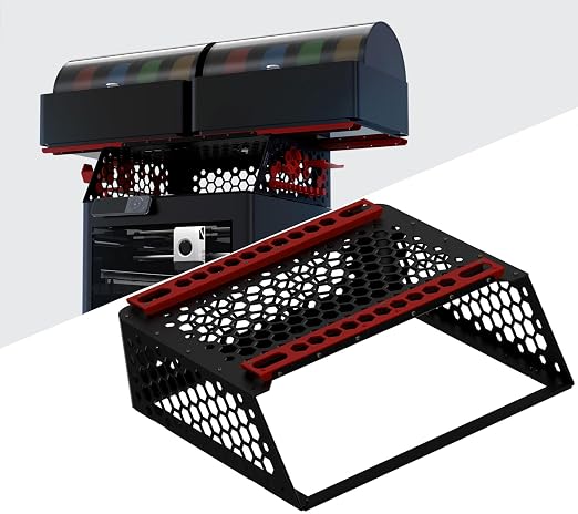 BIQU Panda Perch AMS Stand Riser for Bambu-Lab P1S P1P X1C X1E 3D Printers, AMS Storage Holder to Hold 2 AMS/AMS 2 Pro, Space Saving AMS Stack, Expandable Honeycomb Side Design