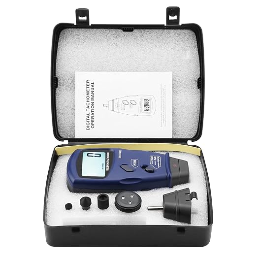 Digital Tachometer DT6236E RPM Meter with Large Display, RPM Meter for Small Engines, 2.5 to 99999 RPM Chainsaw RPM Tachometer 5 Digits Tach LCD Rotation Gauge Meter 96 Data Logging