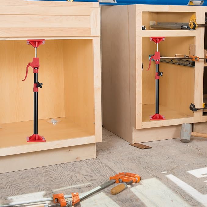 Cabinet Jack Support Pole, 19.7" to 45.3" Third Hand Tools Adjustable Support Pole, 3rd Hand Support System for Upper Cabinet Installation, Each 78 LB Capacity, 2 Pack