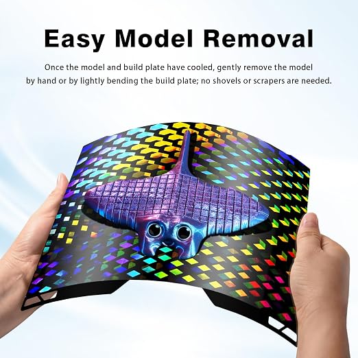 Holographic H2C/A2L Build Plate for Bambu Lab 335x325mm, Flexible Smooth PEG H2C Print Plate for Bambu Lab H2C/A2L 3D Printer Bed Platform
