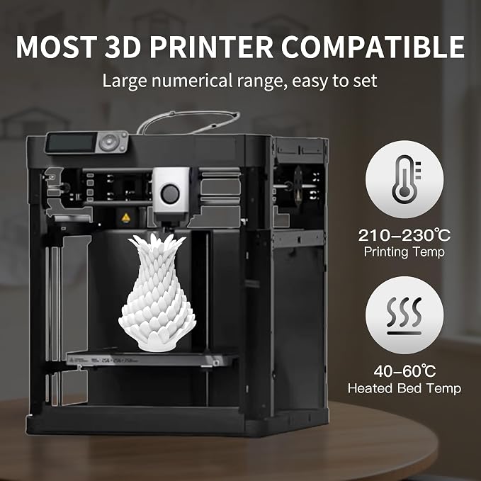 RAMBERY PLA+ 3D Printer Filament Bundle 4KG Toughness Upgraded 1.75MM 3D Printing Filament Fit Most FDM Printers，Black/White/Blue/Red，1KG X 4 Spools