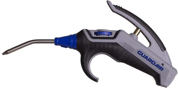 Guardair GA44 PalmJet Safety Air Gun, Comfort Trigger, 4-Inch Bent Extension, Star Tip Nozzle, Hanging Hook, OSHA Compliant (GA4404B)