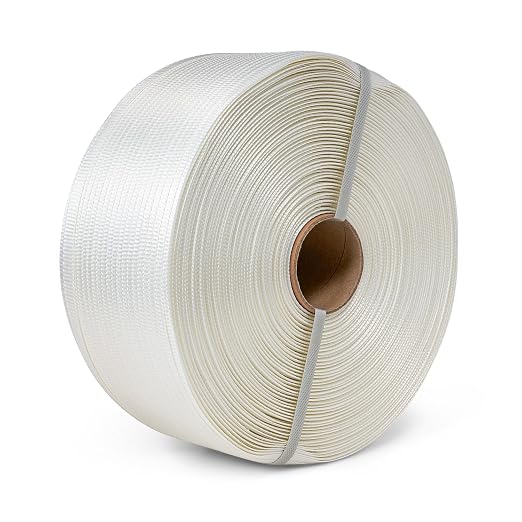 ESK Packaging® Woven Poly Cord Strapping - 1/2" x 3900 Foot x 825lbs Break Strength – Medium Duty, Weather-Resistant Flat Rope – 1 Roll