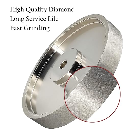 CBN Grinding Wheel 6 Inch 1000 Grit, 1/2" Arbor, 1" Wide | Sharpen High Speed Steel Cutting Tools, Bench Grinder Wheels for Bench Grinder