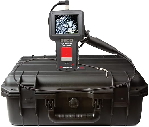 Triplett BR500 High Definition Articulating Videoscope with Waterproof 6mm Camera and 3.5" Color TFT LCD Display