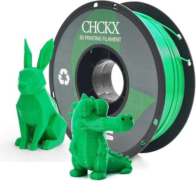 PETG 3D Printer Filament, Dimensional Accuracy +/- 0.03 mm, 1kg Spool(2.2lbs), 1.75 mm Fit for Most 3D Printers, Green