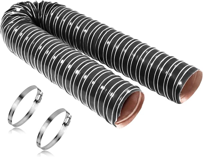 NOWBALL 3.5in Automotive Air Duct Hose, Length 2 Meter-6.6ft, 3.5" Silicone Flexible Cooling Ducting, 89mm High Heat Brake Exhaust Hose for Car, Garage, Dryer Air System Black