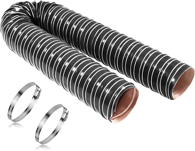 NOWBALL 2in Automotive Air Duct Hose, Length 1 Meter-3.3ft, 2" Silicone Flexible Cooling Ducting, 50mm High Heat Brake Exhaust Hose for Car, Garage, Dryer Air System Black