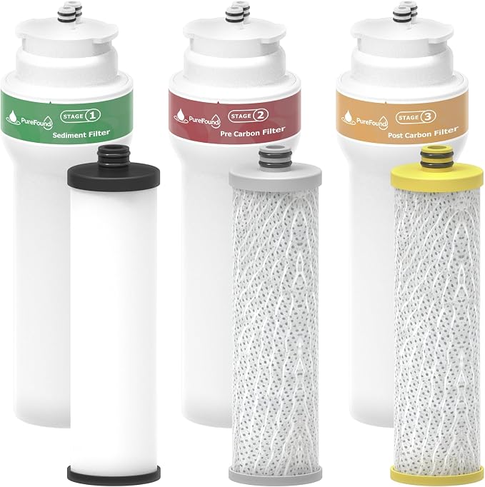 AQ-C3M-R 3-Stage Integrated Max Flow Water Filter Replacement Compatible With Aquasana Claryum AQ-5300+R and AQ-6300M Water Filter (Including Housing and Filter Cartridge, NOT Including Battery)