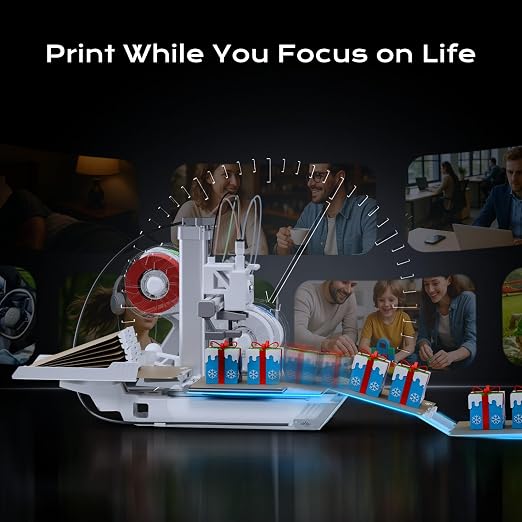 Chitu Systems PlateCycler C1M for Bambu Lab A1 Mini 3D Printer | Automatic Build Plate Changer, Includes 4 Hook Textured PEI Plates, Non-Stop Batch Printing System, Secure & Hands-Free