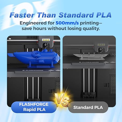 FLASHFORGE Rapid PLA Filament 1.75mm Aurora Purple, 500mm/s High Speed Printing, 3D Printer Filament 1kg Spool, Dimensional Accuracy +/- 0.02mm, Enjoy Exceptional Print Quality