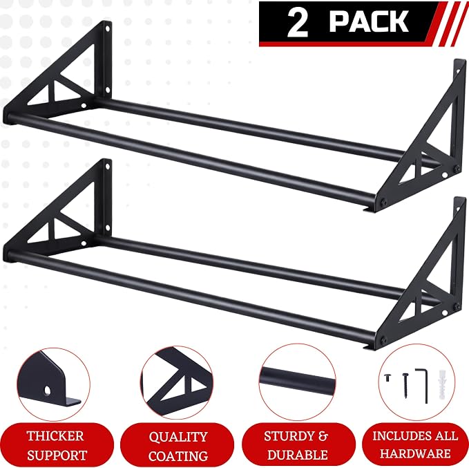 2 Pcs [LARGE] 3D Printer Filament Storage Rack, Filament Rack Wall Mount, 3D Filament Storage Shelf, Filament Spool Holder for 3D Printer Rolls, Heavy Duty Metal Organizer for Printing Studio