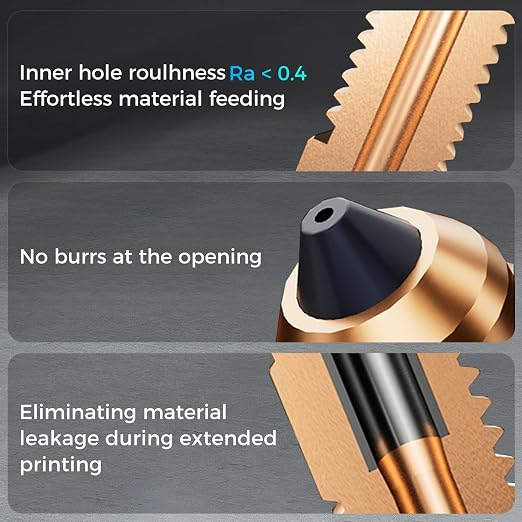Creality K2 Plus Silicon Carbide Nozzle 0.6mm, Upgrades x Phaetus Hotend Nozzls, Official Creality K2/ K2 Pro/Hi Combo Quick-swap High Flow Nozzle for Multi-Filaments Printing, Strong Wear Resistance