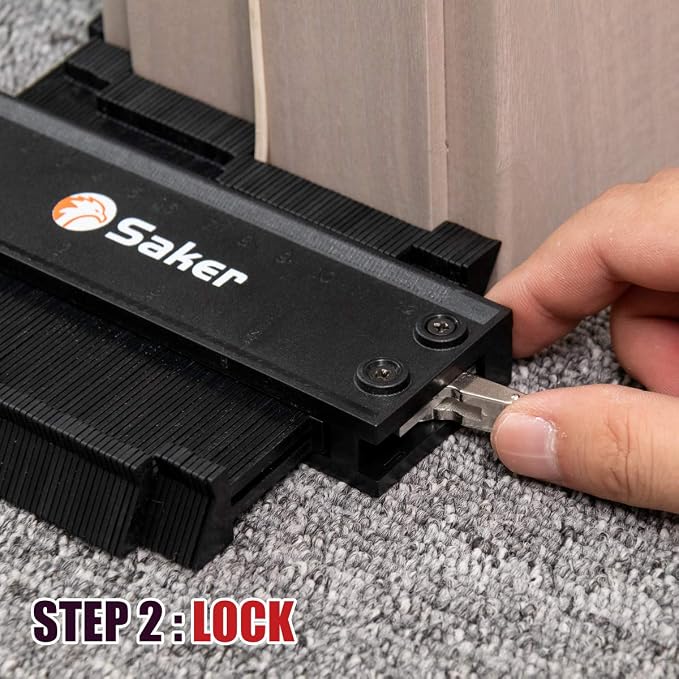 Saker Contour Gauge Profile Tool- Adjustable Lock-Precisely Copy Irregular Shape Duplicator - Must Have Tool for DIY Handyman, Construction (5INCH)