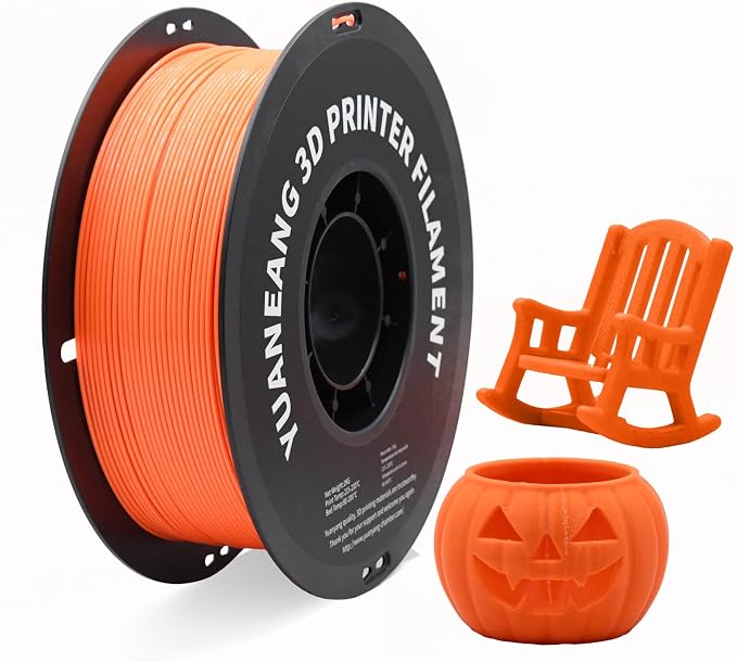 PETG 3D Printer Filament 1.75mm Orange, 1kg Spool, Strong & Durable PETG Material, Heat-Resistant, Low Warping, Smooth Glossy Finish, ±0.03mm Precision, Ideal for Functional Parts, Tools