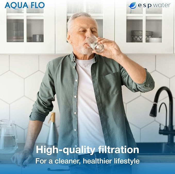 Aqua Flo 41407007 Quick Change pH Booster Filter for QCRO and QCUF 4-Stage Systems Remineralizes Water Raises pH Reduces Chlorine Taste and Odor | For QCRO and QCUF 4-Stage Systems, Remineralizes Water, Raises pH, Reduces Chlorine Taste and Odor
