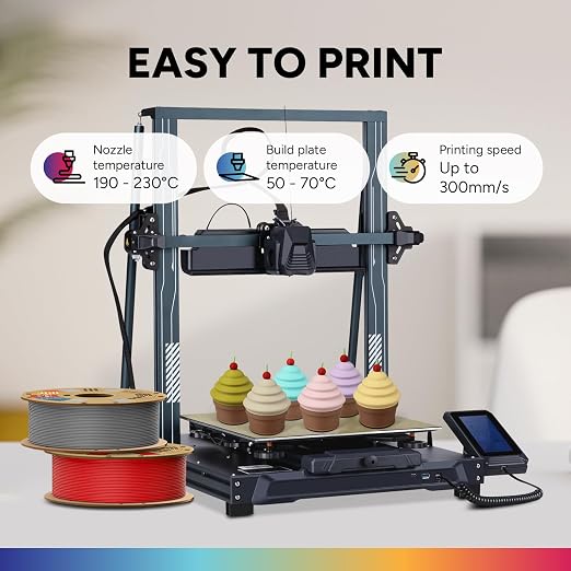 OVERTURE PLA Matte 3D Printer Filament 1.75mm, Matte PLA 1kg Cardboard Spool (2.2lbs), Dimensional Accuracy +/- 0.02 mm (Matte Light Gray) | Frosted Matt Finish Hides Layer Lines, 1kg Spool (2.2lbs) Cardboard Spool, Fit Most FDM Printer (Matte Light Gray)