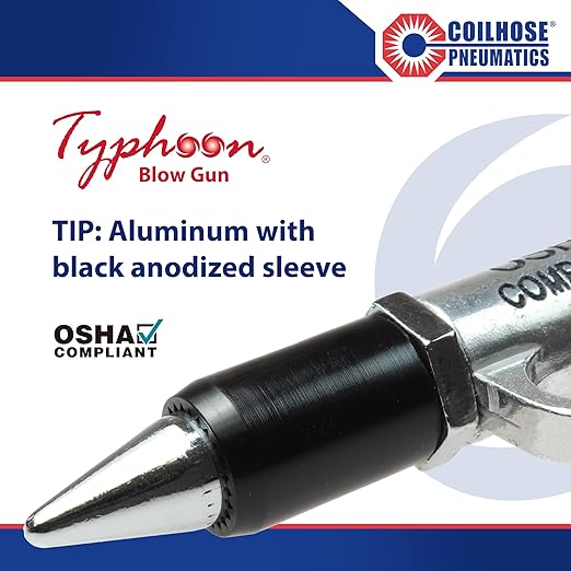 Coilhose Pneumatics TYP2560 Typhoon High Volume Blow Gun, 1/4-Inch NPT with 60-Inch Extension and High Flow Tip