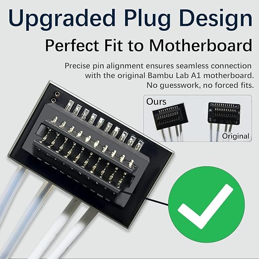 Precision Hotend Heating Assembly Kit for A1 Mini/A1, Upgraded Connector Fit & Tight Clamp for Bambu Lab A1 Series 3D Printer, Includes Heating Block Assembly, Thermistor & Base for Bambu Lab A1 Parts