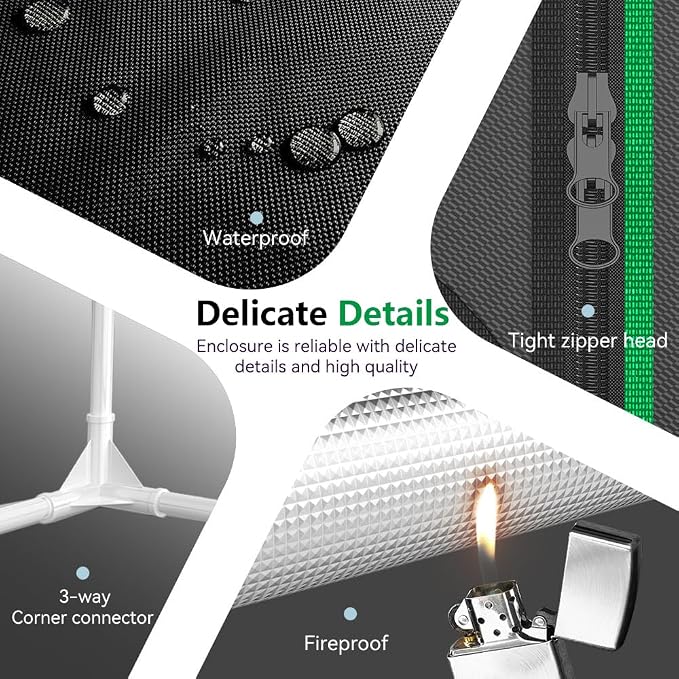 AD5X Enclosure with Ventilation Kit, Fireproof & Dustproof Noise Reduction 3D Printer Cover with USB LED Lighting System for Flashforge AD5X/AD5M 3D Printer