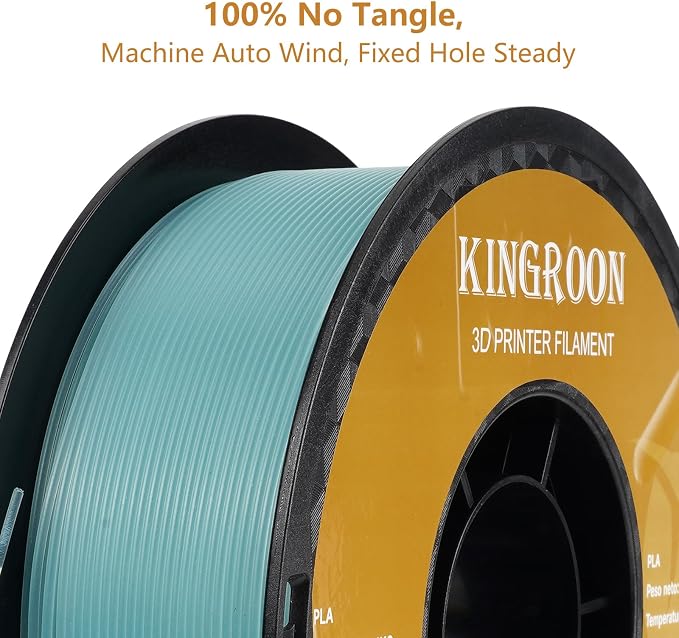 Kingroon Glow in Dark 1.75mm PLA Filament, Fit Most FDM 3D Printers, Dimensional Accuracy +/- 0.03 mm, 1kg Spool(2.2lbs), Luminous PLA 3D Printer Filament - Sky Blue