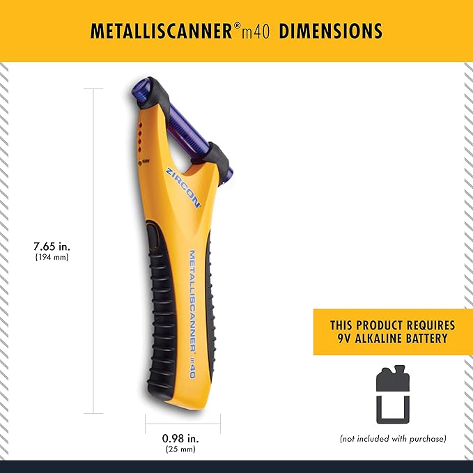 Zircon MetalliScanner m40 Handheld Electronic Metal Detector