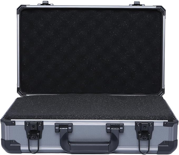 16in Reinforced Aluminum Hard Case with DIY Customizable Foam Inserts (15.9 x 9.7 x 4.8in Interior)