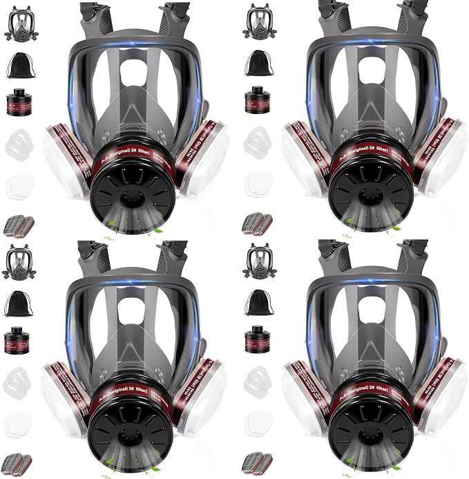 Full Face Gas Mask,Respirator Mask for Gases,Chemical,Spray Paint