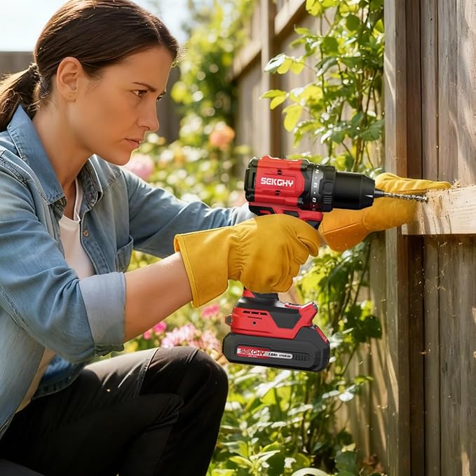 Brushless Power Drill Cordless，with battery and charger 70 N.m | 20V Electric drill cordless set 10 batches and storage bag 13 twist drills and storage bag，18+1 Position & 2100 RPM