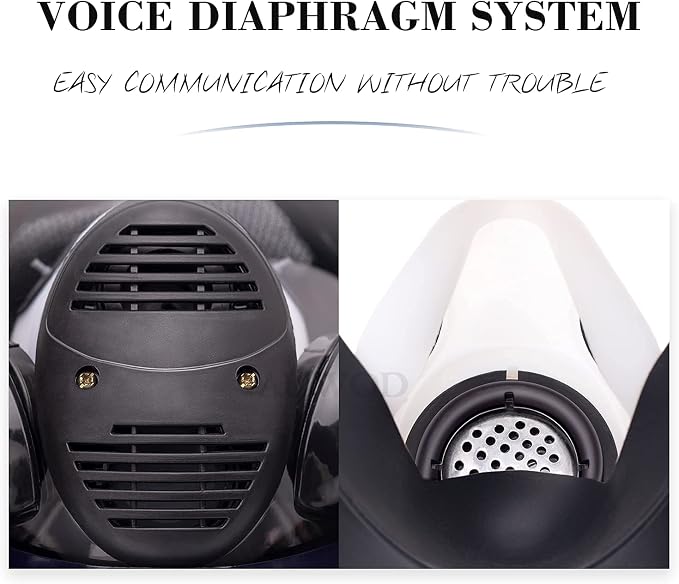 17in 1 Reusable Full Face Respirator Widely Used in Paint Sprayer, Chemical,Woodworking,Dust Protector
