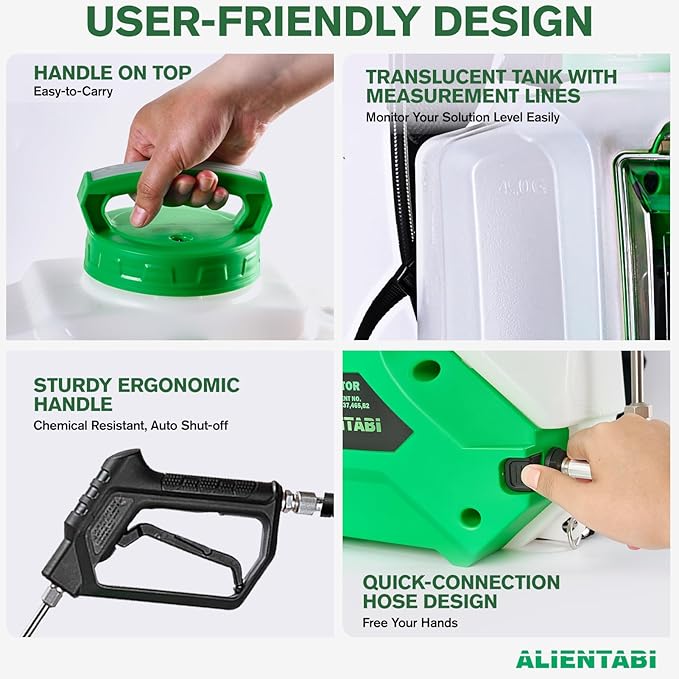 Battery Backpack Sprayer, Battery Powered Backpack Sprayer 36/65 PSI for Low Budget in Lawn and Garden 4GL for Watering
