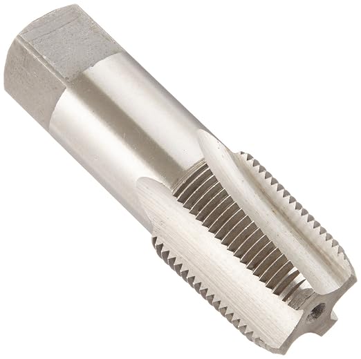 Drill America 1/4"-18 NPT Left Hand High Speed Steel 4 Flute Pipe Tap, DWT Series