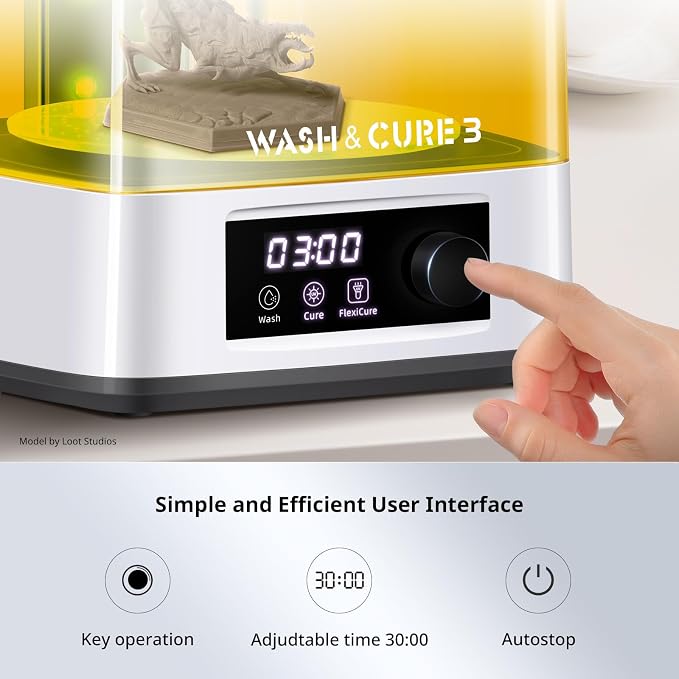 ANYCUBIC Wash and Cure Station 3.0, Resin 3D Printer Post-Process for Most LCD/SLA/MSLA/DLP Resin Printer, Detergent Saving&Dual Cleaning and Curing Models