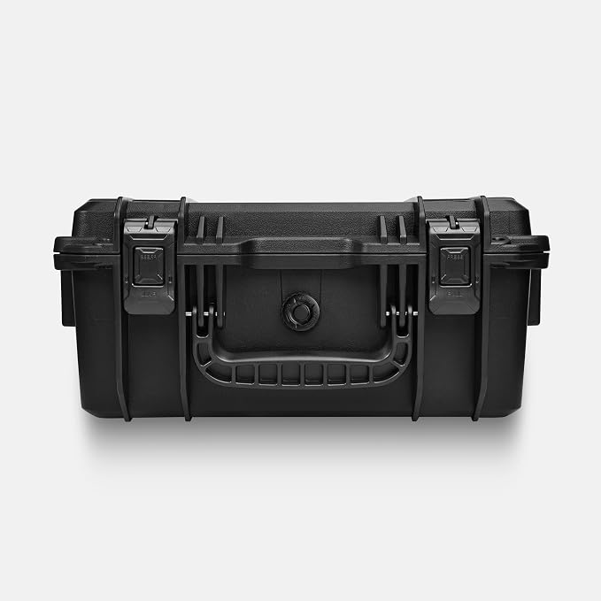 15inches Waterproof Hard Case with DIY Customizable Foam Insert Portable Protective Case for Camera Drones Equipments Tools(Black-DIY)