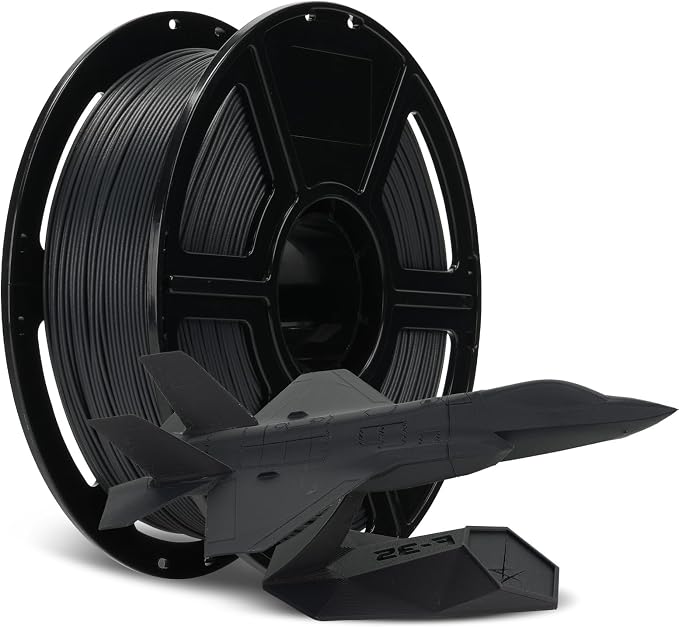 FLASHFORGE Carbon Fiber PLA Filament 1.75mm Volcanic Rock Gray, Reinforced 3D Printer Filament 1kg, Lightweight & High-Strength PLA-CF Filament, Strong & Easy to Print