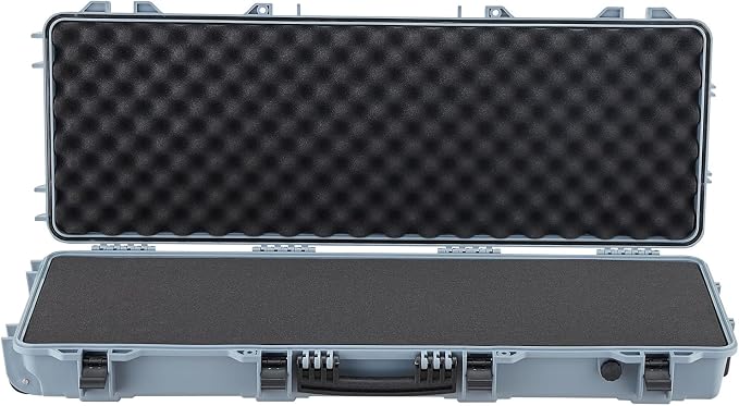 VEVOR Rifle Case, Rifle Hard Case with 4 Layers Fully-protective Foams, Lockable Hard Gun Case with Wheels, IP67 Waterproof & Crushproof, for Rifles or Shotguns