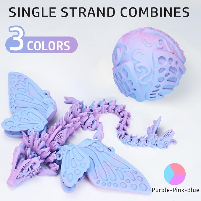 LOVOON Matte Tricolors PLA 3D Printer Filament Multi-Color Changing by Angle Rainbow PLA 3D Printing Filament Fit Most 3D Printers/3D Pens,Matte Purple/Pink/Blue,1KG(2.2lbs)/Spool