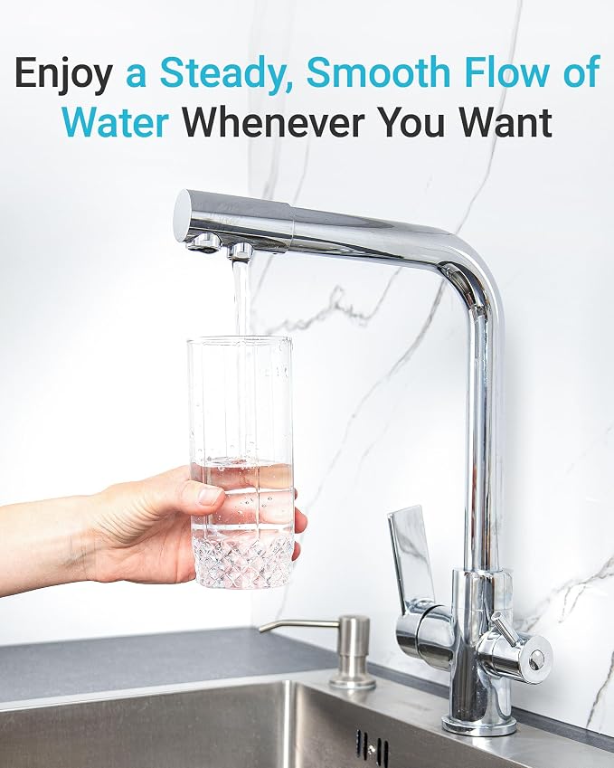 AQUA CREST DW80/90 Under Sink Water Filter, Replacement for Aqua-Pure® AP-DW80/90, AP-DWS1000, Kohler K-201-NA, Kohler K-202-NA, NSF/ANSI 42 Certified, 2 Pack, Model No.WF60-80/90