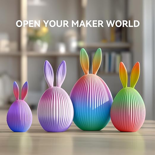 250g Rainbow PLA Filament 1.75mm Bundle, SUNLU 3D Printer Filament Neatly Wound, Fast Color Change Each 8 Meters, 250g Spool, 4 Rolls, Rainbow 01-04