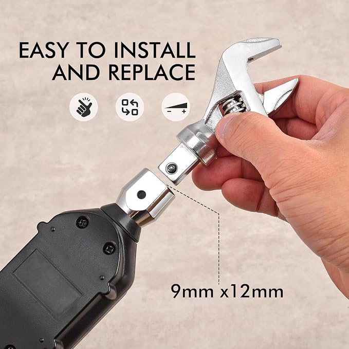 Digital Torque Wrench, 1.0 to 30 Nm Open End Torque Wrench Set with 25 mm Open End Head for Hvac Mini Split and Refrigeration System (30 NM)
