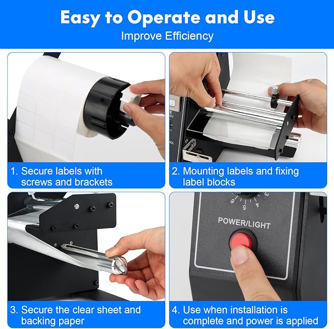 Automatic Label Dispenser,1150D,Automatic Label Separator,Label applicator, 110V,1-8m/min, Auto Counting Portable Label Applicator for Various Bottles Label Sizes