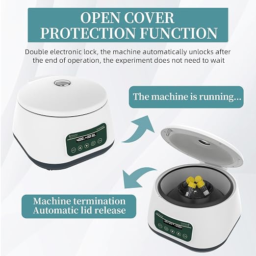PRP Centrifuge Machine 8x2ml/5ml/10ml | 4x15ml Digital Speed 500-4000rpm 1717xg RCF Lab Benchtop Centrifuges Timer 30sec-99min