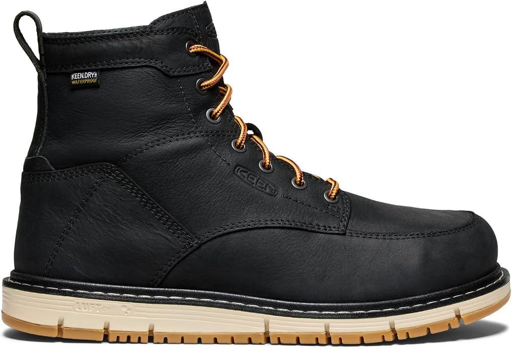 KEEN Utility Men's San Jose 6" Alloy Toe Waterproof Wedge Work Boots