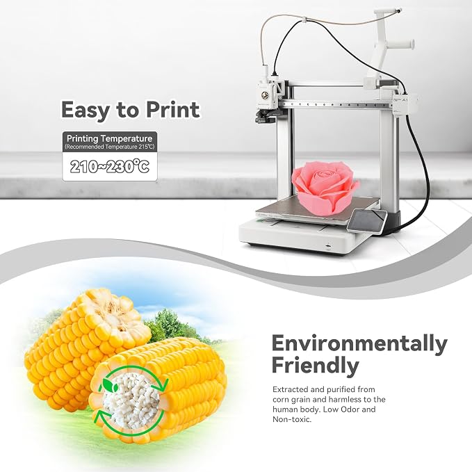 3DHoJor PLA Pro (Plus) Filament 1.75mm, 3D Printer Filament PLA Plus, Cardboard Spool 3D Printing Filament, Dimensional Accuracy +/- 0.03 mm-Pink,1kg