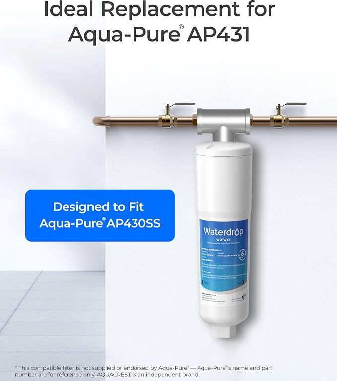 Waterdrop AP431 Replacement Cartridge Pack of 4, Bundle