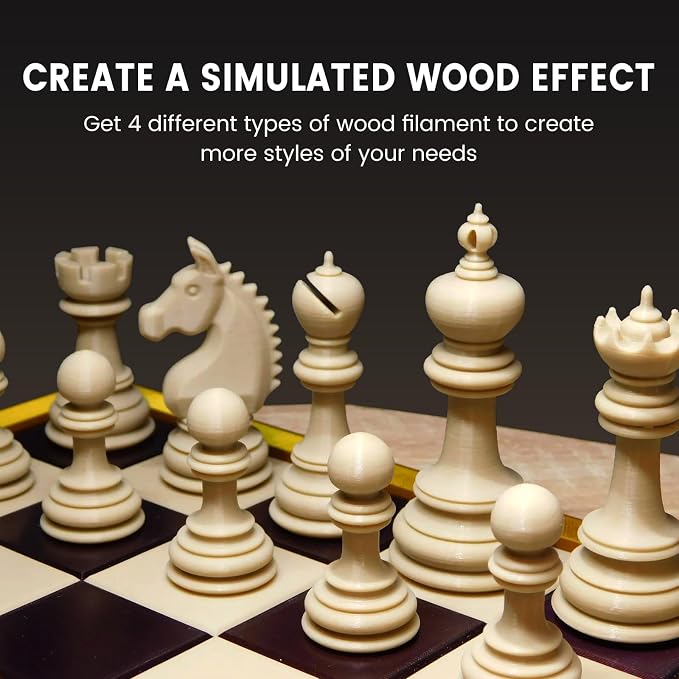 TECBEARS Wood Filament PLA - Dimensional Accuracy +/- 0.03mm, Fit Most FDM 3D Printers, 1kg Spool (2.2lbs), Walnut Wood PLA